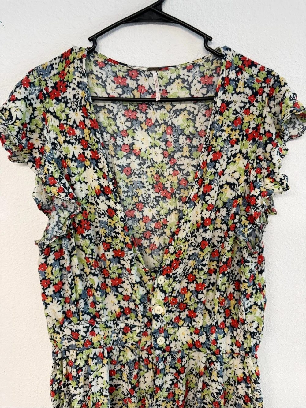 Free People Multi-Color Floral Jumpsuit